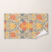 Warm Geel, Oranje en blauw Floral Bad Handdoek (Handdoek)