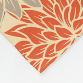 Warm Geel, Oranje en blauw Floral Fleece Deken (Hoek)