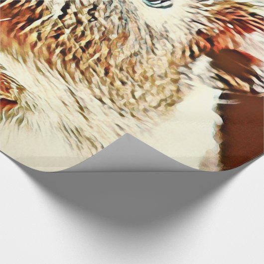 warm gekleurd cavia cadeaupapier (Hoek)