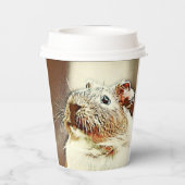 warm gekleurd cavia papieren bekers (Achterkant)