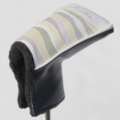 Warm gekleurde golven Naam toevoegen Golfheadcover (3/4 voorkant)