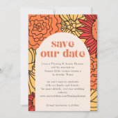 Warm Gekleurde Grote Bloemboog save the date Kaart (Voorkant)