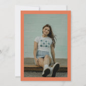 Warm gekleurde grote bloemenboog kaart (Achterkant)