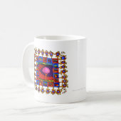 Warm gekleurde landschapjes met vrolijke lijst! koffiemok (Voorkant links)