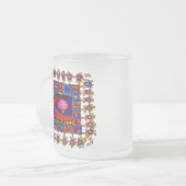 Warm gekleurde landschapjes met vrolijke lijst! matglas koffiemok (Voorkant links)