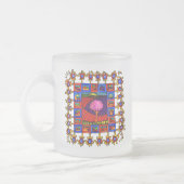 Warm gekleurde landschapjes met vrolijke lijst! matglas koffiemok (Links)