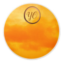 Warm-gele Oranje wolken Fotomonogram