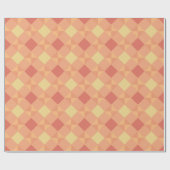 Warm Geometric Diamond Pattern in Peach & Terracot Cadeaupapier (Vlak)