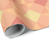 Warm Geometric Diamond Pattern in Peach & Terracot Cadeaupapier (Rol Hoek)