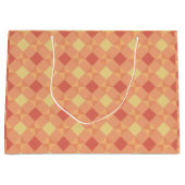 Warm Geometric Diamond Pattern in Peach & Terracot Groot Cadeauzakje (Voorkant)