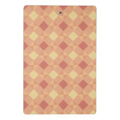 Warm Geometric Diamond Pattern in Peach & Terracot Mini Klembord (Achterkant)