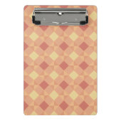 Warm Geometric Diamond Pattern in Peach & Terracot Mini Klembord (Voorkant)