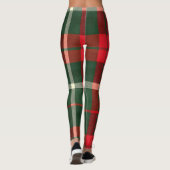 Warm geplakt ontwerp in rood, groen en wit leggings (Achterkant)