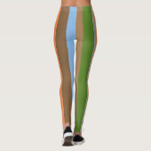 Warm gestreepte kleurtinten leggings (Achterkant)
