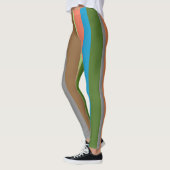 Warm gestreepte kleurtinten leggings (Links)