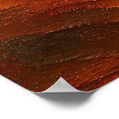 Warm gestructureerd horizon abstract in karmozijn  poster (Hoek)