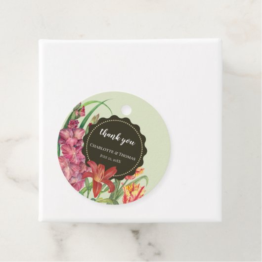 Warm-geur-geur-bloei-verf Bedankjes Labels (In situ)