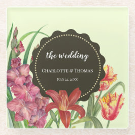 Warm-geur-geur-bloei-verf Glazen Onderzetter