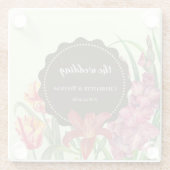 Warm-geur-geur-bloei-verf Glazen Onderzetter (Achterkant)