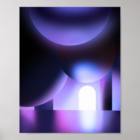 Warm gevoel Abstract Paars Grafisch ontwerp Poster (Voorkant)