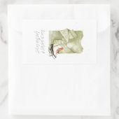 Warm-gewas en feestelijke Waterverf Rechthoekige Sticker (Tas)