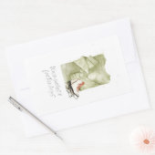 Warm-gewas en feestelijke Waterverf Rechthoekige Sticker (Envelop)