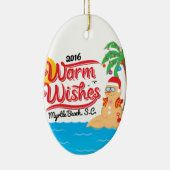 Warm-gewas van Myrtle Beach Keramisch Ornament (Rechts)