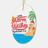 Warm-gewas van Myrtle Beach Keramisch Ornament (Links)