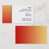 Warm, gewoon ontwerp. visitekaartje (Voorkant / Achterkant)