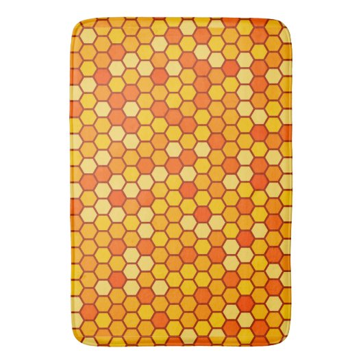 Warm & Gezellig Bee-Inspired Honeycomb Badmat (Voorkant Verticaal)