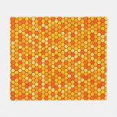 Warm & Gezellig Bee-Inspired Honeycomb Fleece Deke Deken (Voorkant (Horizontaal))