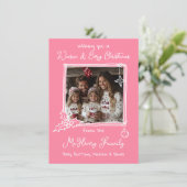 Warm & Gezellig Hand getrokken Doodle Foto Kerst K Kaart (Staand voorkant)