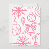 Warm & Gezellig Hand getrokken Doodle Foto Kerst K Kaart (Achterkant)