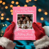 Warm & Gezellig Hand getrokken Doodle Foto Kerst K Kaart