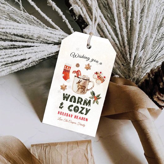 Warm & Gezellig Kerstcadeau Label Cadeaulabel