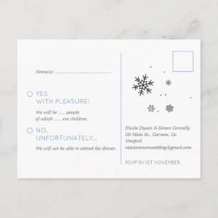 Warm Gezellige Ski Winter Wedding Beanies en wante Briefkaart