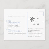 Warm Gezellige Ski Winter Wedding Beanies en wante Briefkaart (Achterkant)