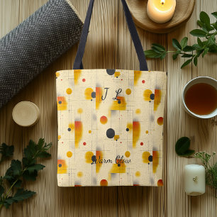 Warm gloed Abstract - beige, goud, zwart geometris Tote Bag