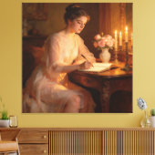 Warm Glow and Ink Canvas Afdruk (Insitu (Woonkamer))