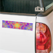 Warm Glow Star Bright Color Swirl Kaleidoscoop Art Bumpersticker (Op Truck)