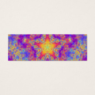 Warm Glow Star Bright Color Swirl Kaleidoscoop Art Mini Visitekaartjes