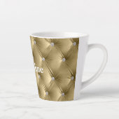 Warm Gold Faux Velvet Latte Mok (Rechts)