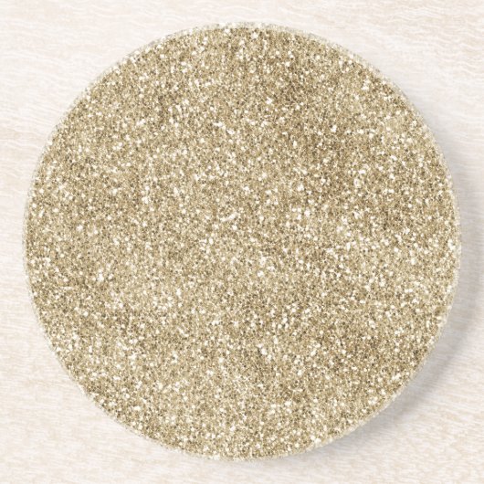 Warm Gold Glam Glitter Glitz Zandsteen Onderzetter (Voorkant)