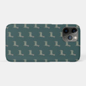 Warm Gold Gradient Paw Print Dog Silhouette Fabric Case-Mate iPhone Case (Achterkant (horizontaal))