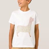 Warm Gold Gradient Paw Print Dog Silhouette Fabric T-shirt (Voorkant)