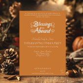 Warm Gold Thanksgiving met Cornucopia & Herfst Kaart