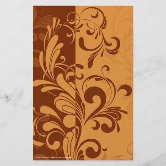Warm Golden Autumn Swirl Flyer (Achterkant)