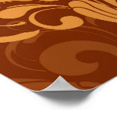 Warm Golden Autumn Swirl Poster (Hoek)