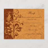 Warm Golden Autumn Swirl RSVP Reply Briefkaart (Voorkant)