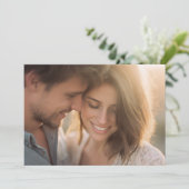 Warm Golden Realistic Photo Kaart (Staand voorkant)